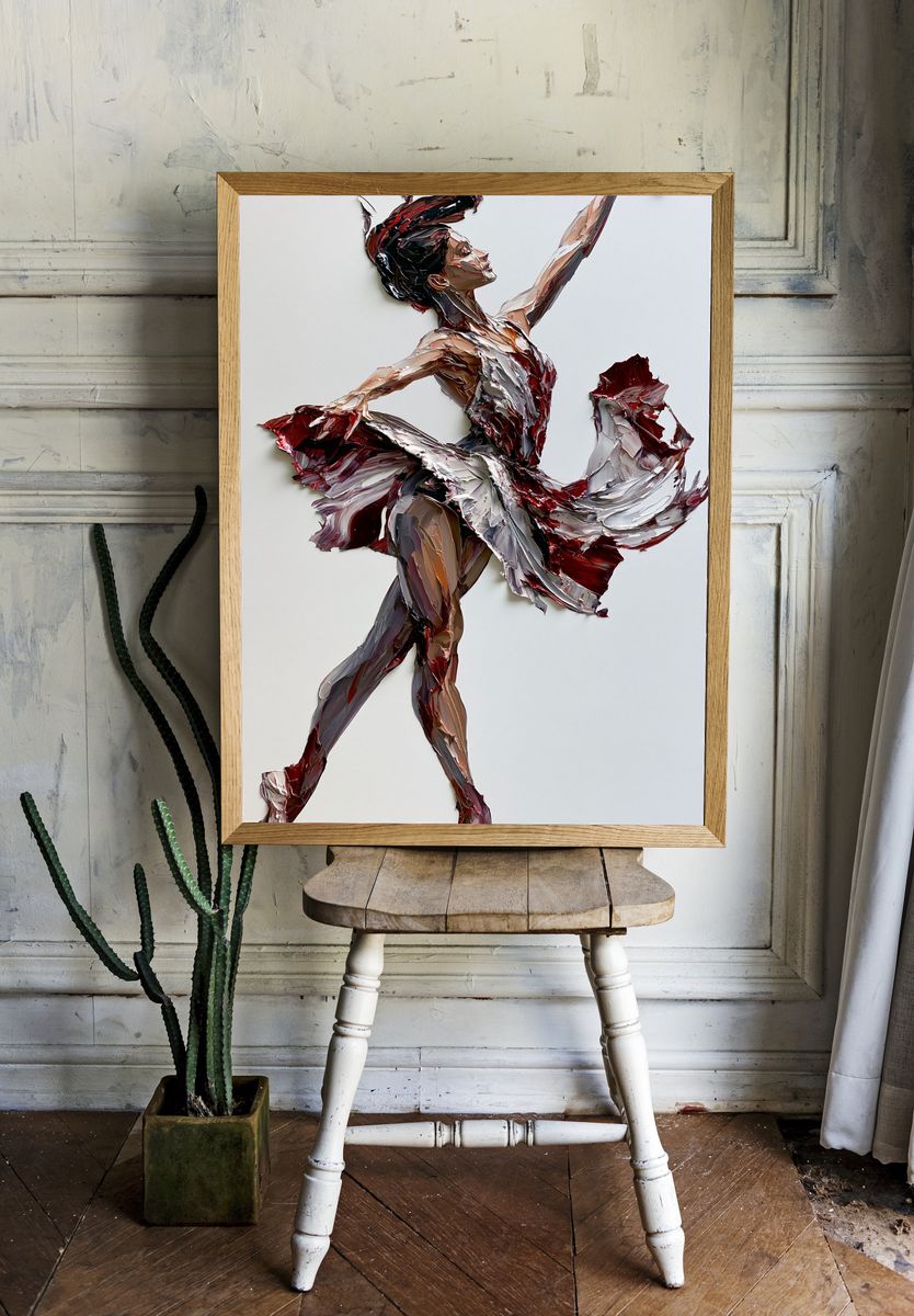 Ballet Dancer Abstract Print. — room view 1
