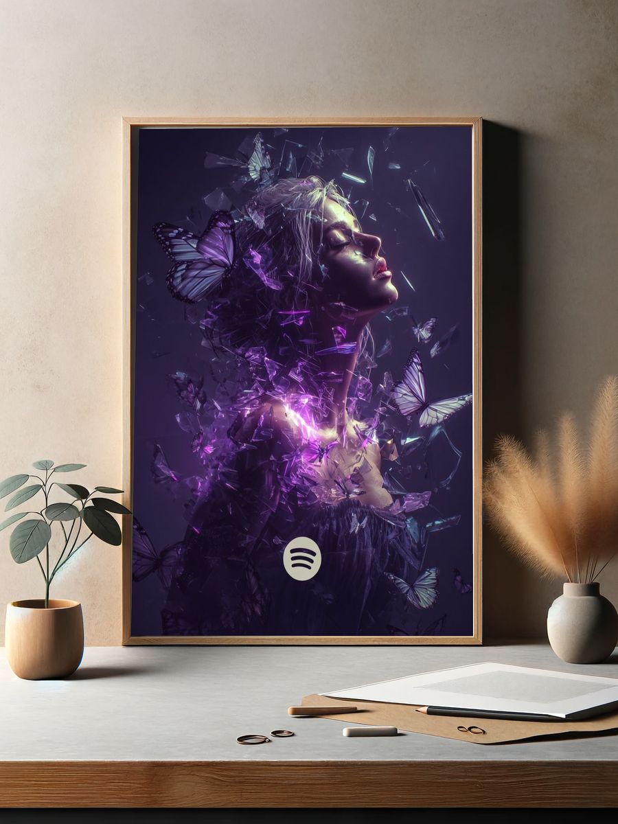 Butterfly Dream Portrait Print. — room view 2