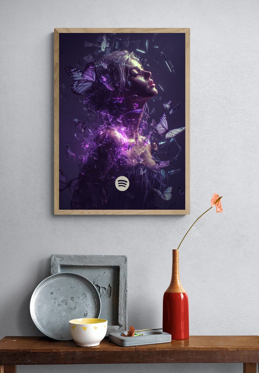 Butterfly Dream Portrait Print. — room view 3