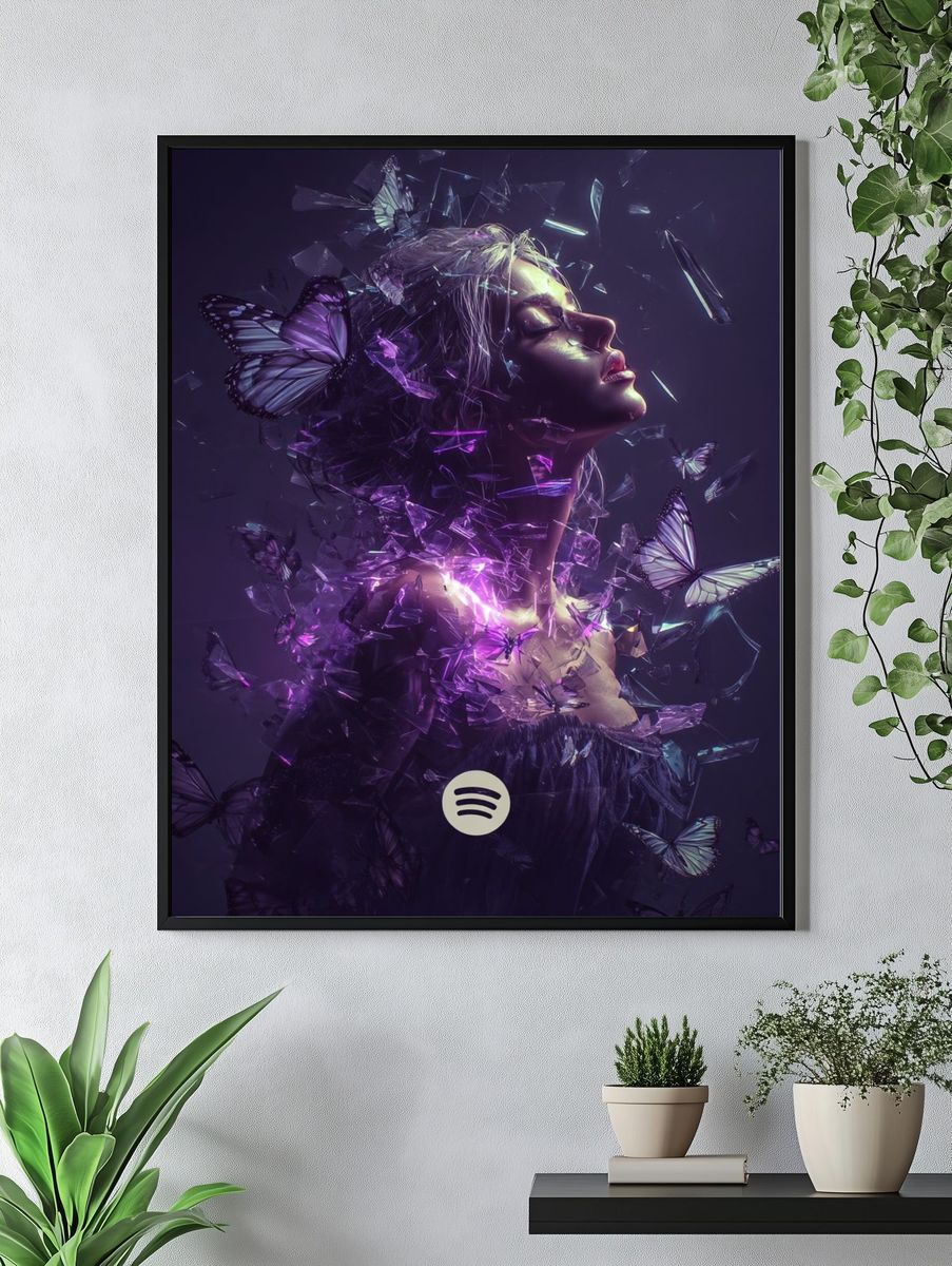 Butterfly Dream Portrait Print. — room view 4