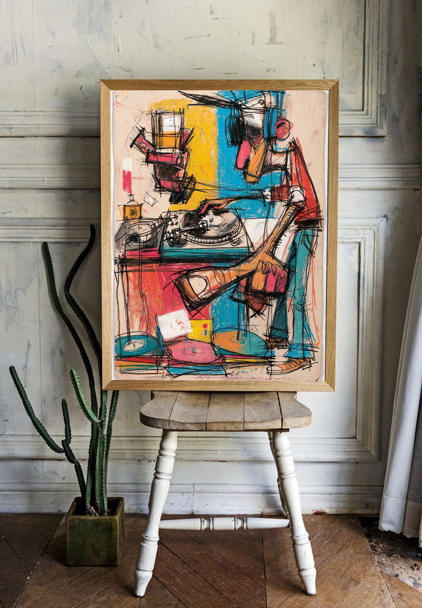 Abstract DJ Figure Poster. room preview