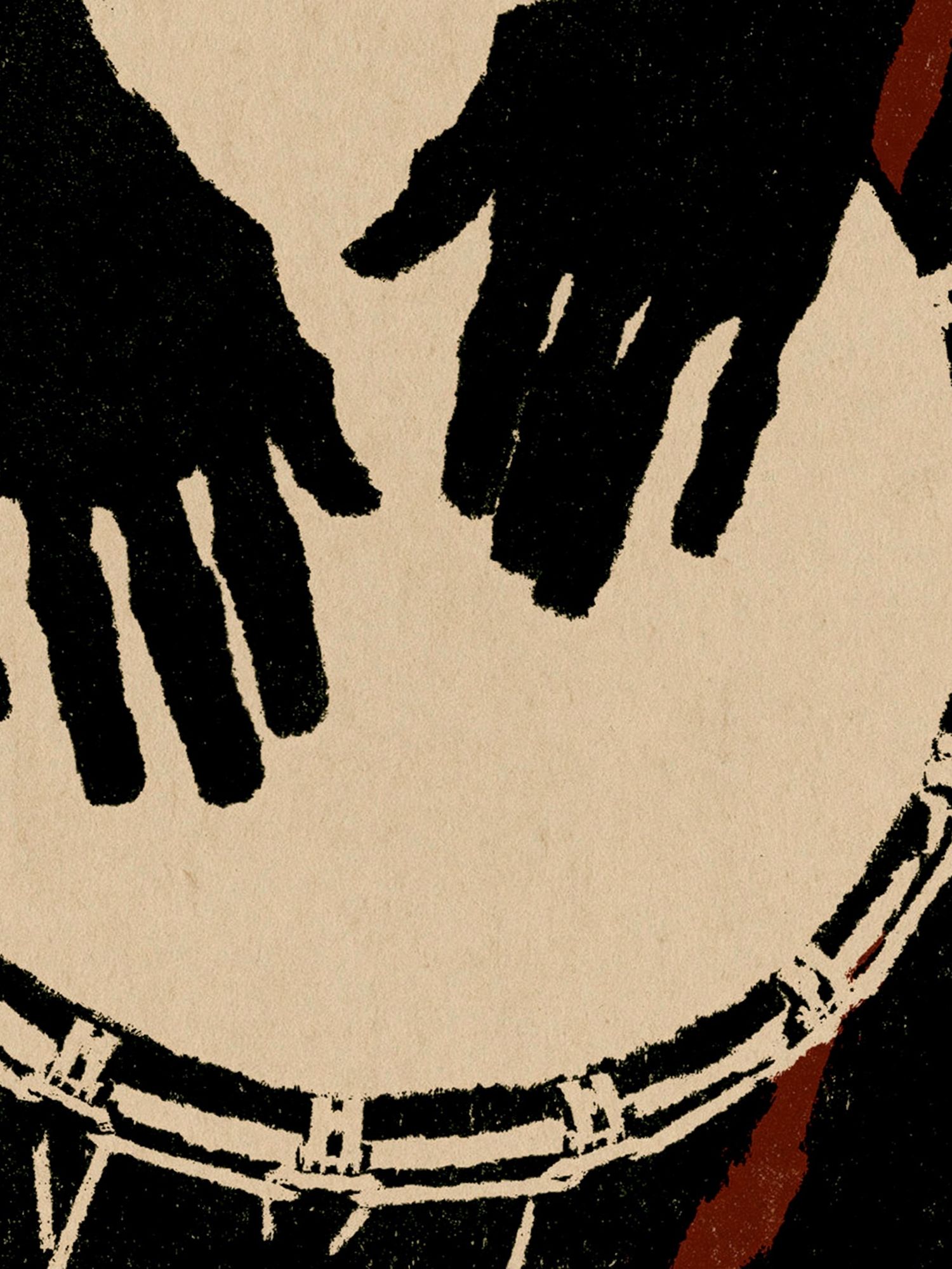 Abstract Hands Ink Print. poster detail
