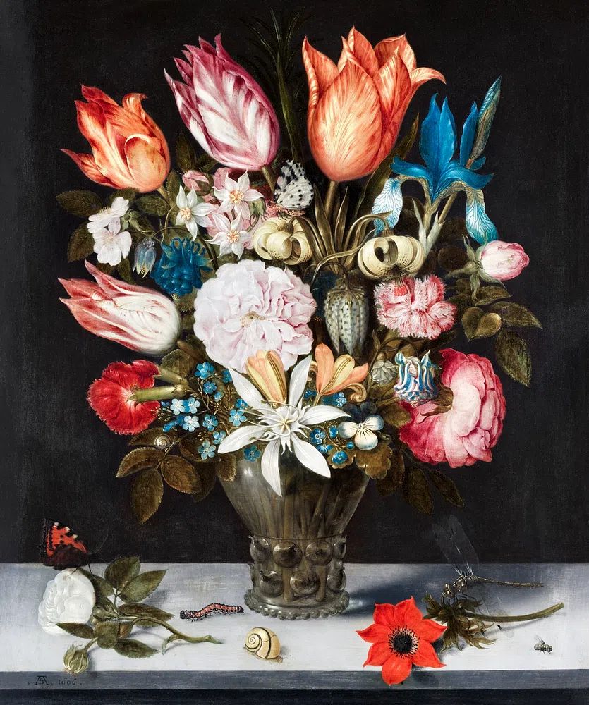 Flowers Glass (1606) Ambrosius Bosschaert. poster detail