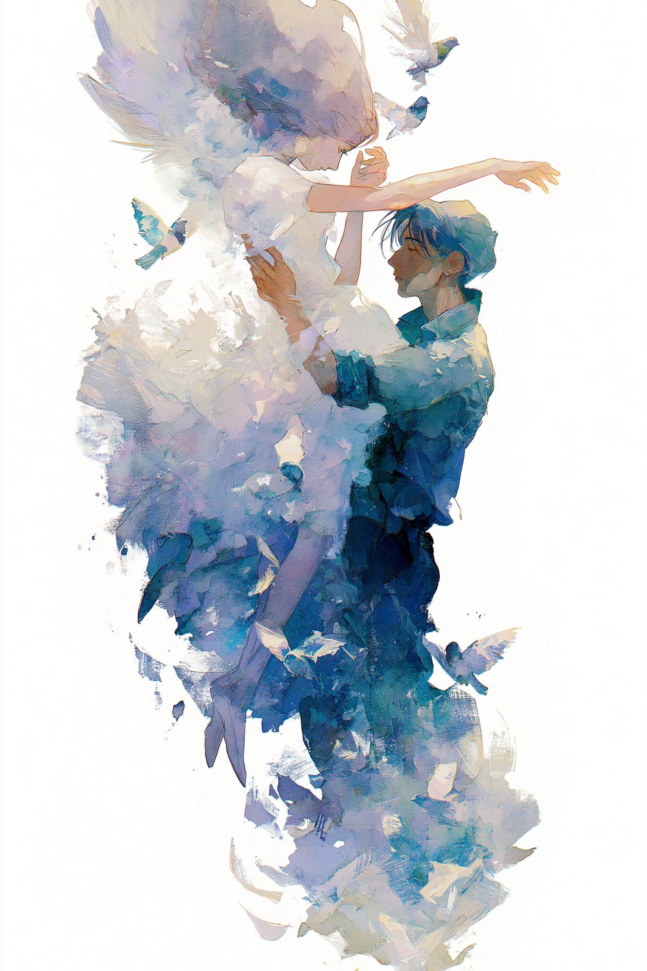 Dreamlike Lovers Illustration Poster. poster detail
