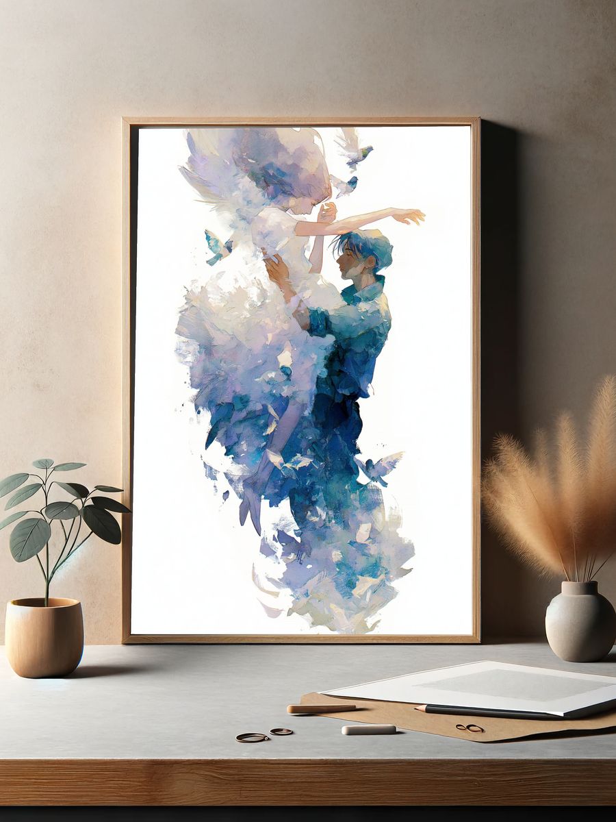 Dreamlike Lovers Illustration Poster. — room view 2