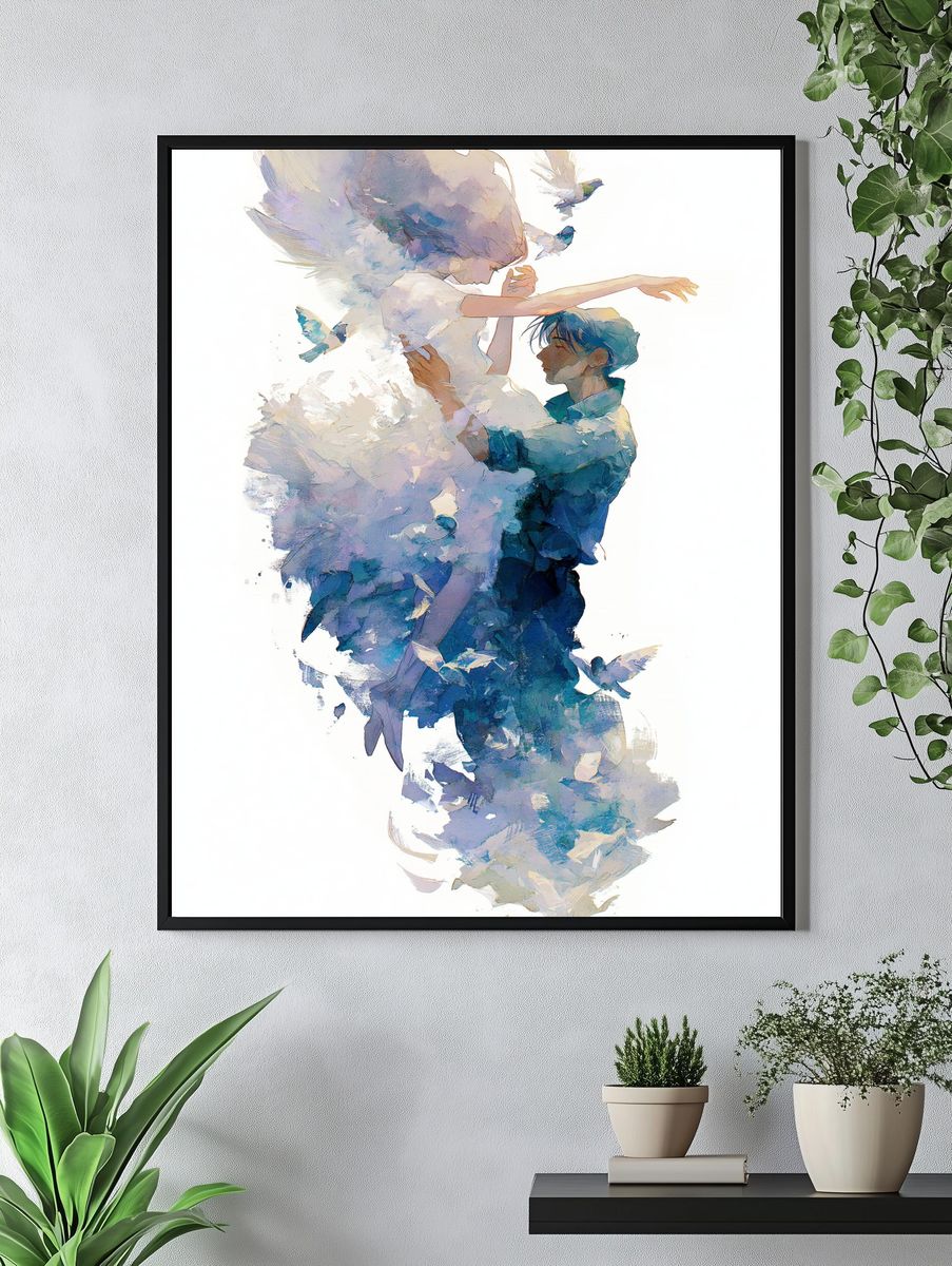 Dreamlike Lovers Illustration Poster. — room view 4