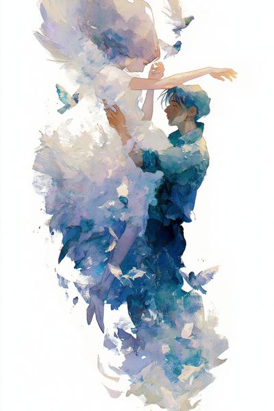 Dreamlike Lovers Illustration Poster.