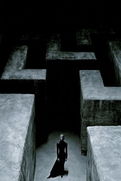 Surreal Maze Figure Print. poster