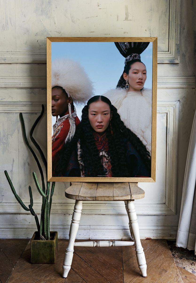 Avant-Garde Fashion Portrait Poster. — room view 1