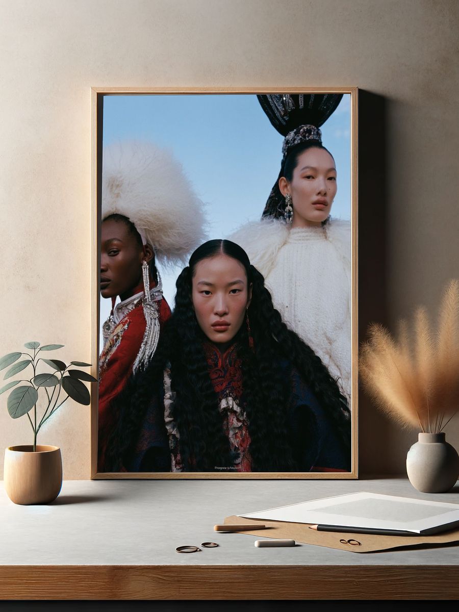 Avant-Garde Fashion Portrait Poster. — room view 2
