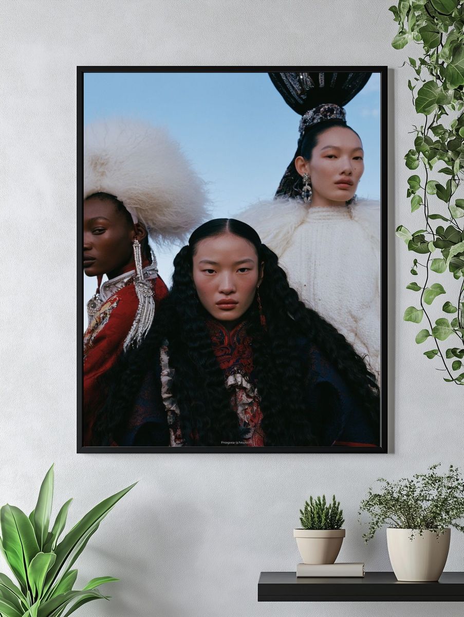 Avant-Garde Fashion Portrait Poster. — room view 4