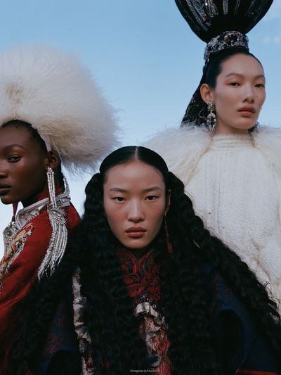 Avant-Garde Fashion Portrait Poster. poster
