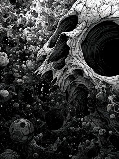 Cosmic Skull — Surreal Print. poster — fine-art art