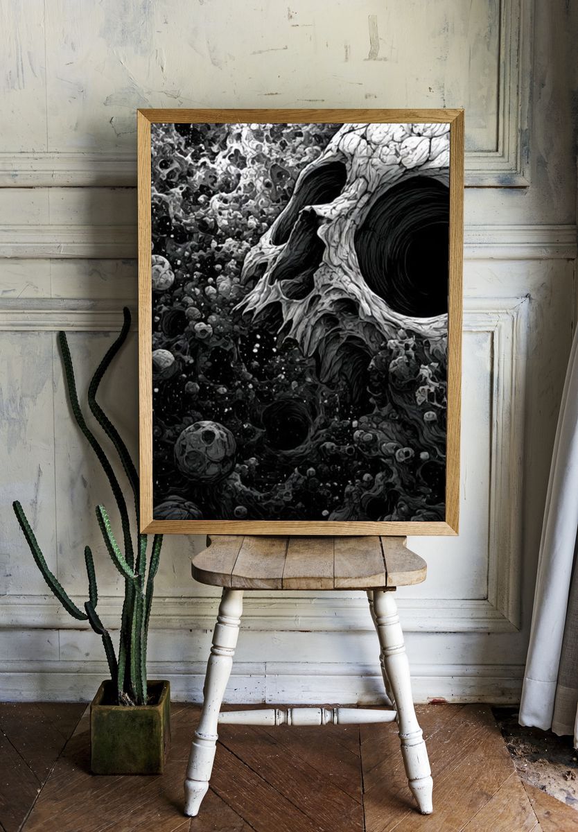 Cosmic Skull — Surreal Print. — room view 1