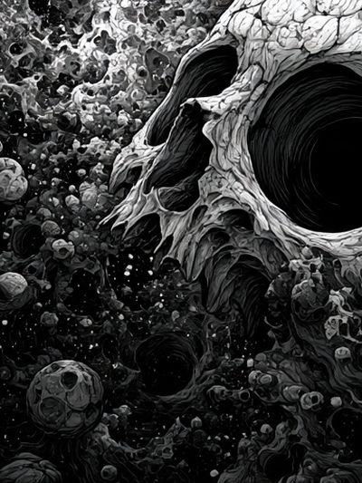 Cosmic Skull — Surreal Print. poster