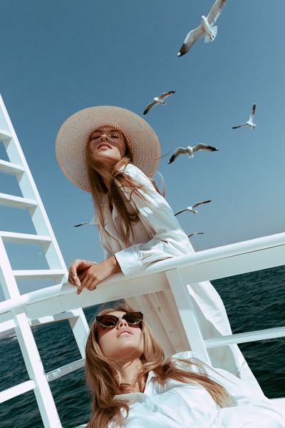 Seaside Fashion Portrait Poster.