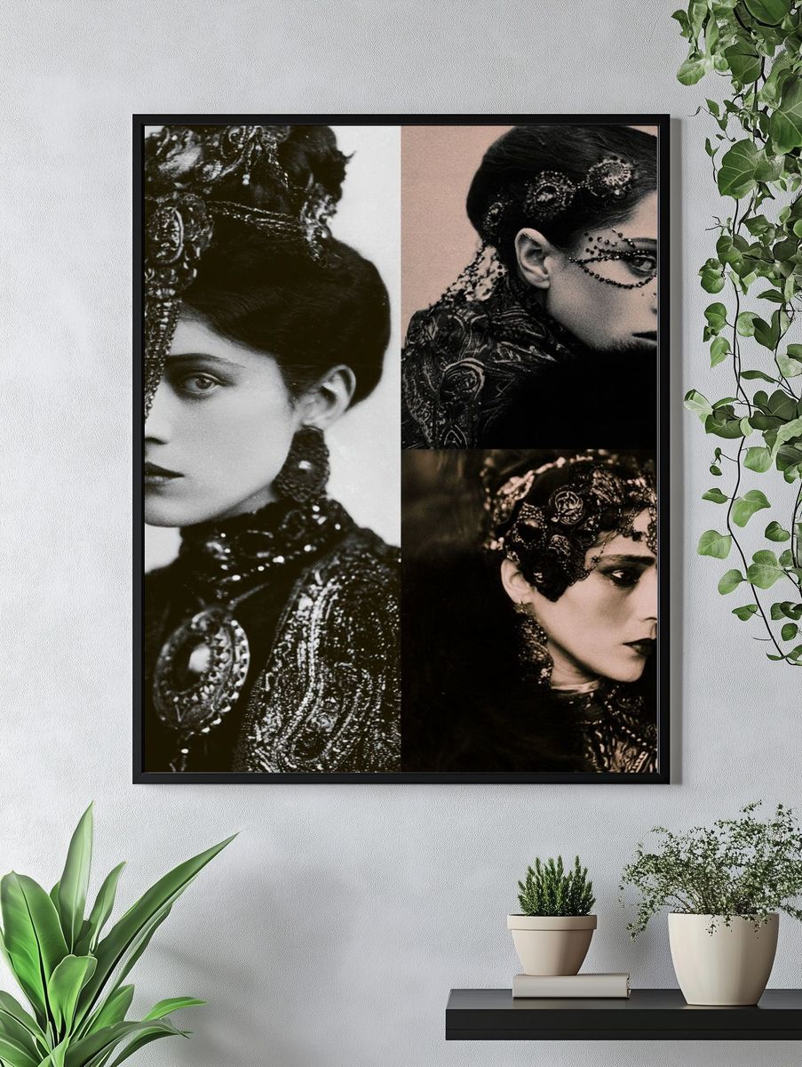 Gothic Fashion Portrait Poster. — room view 4