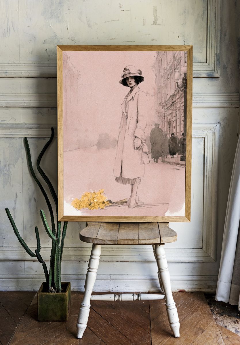 Paris Fashion Sketch Poster. room preview