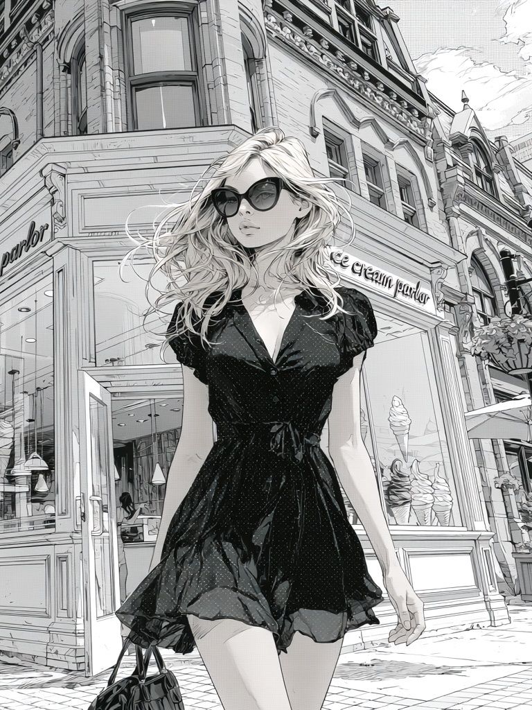 Fashion Street Scene Photography Poster. poster detail