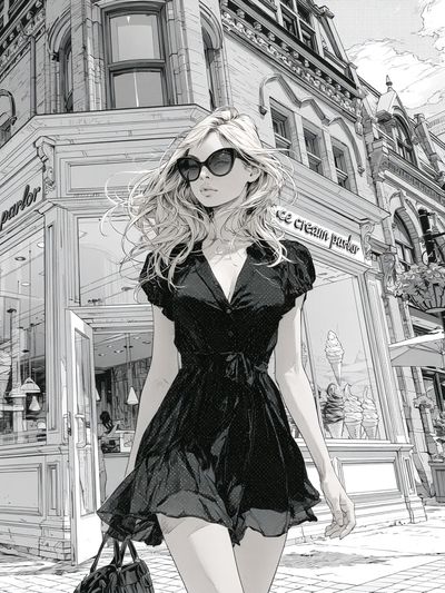 Fashion Street Scene Photography Poster. poster