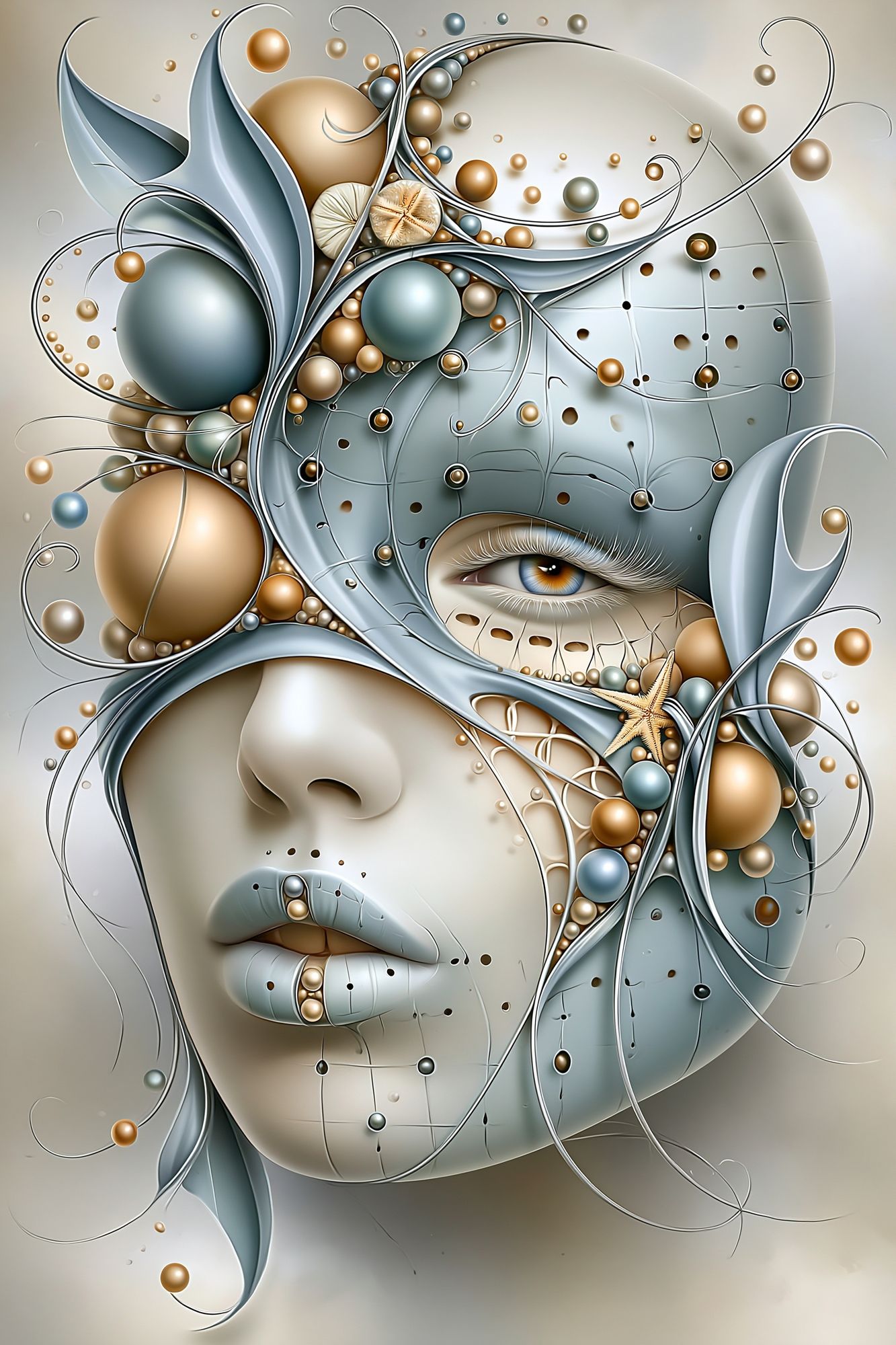 Surreal Abstract Face Poster. poster detail