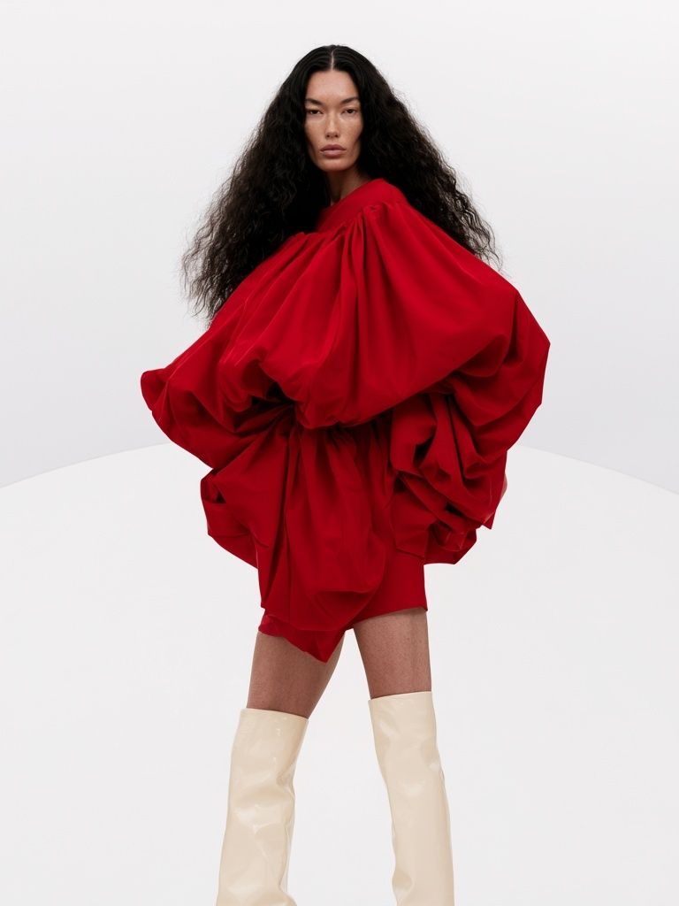 Red Fashion Editorial Poster. poster — fashion art