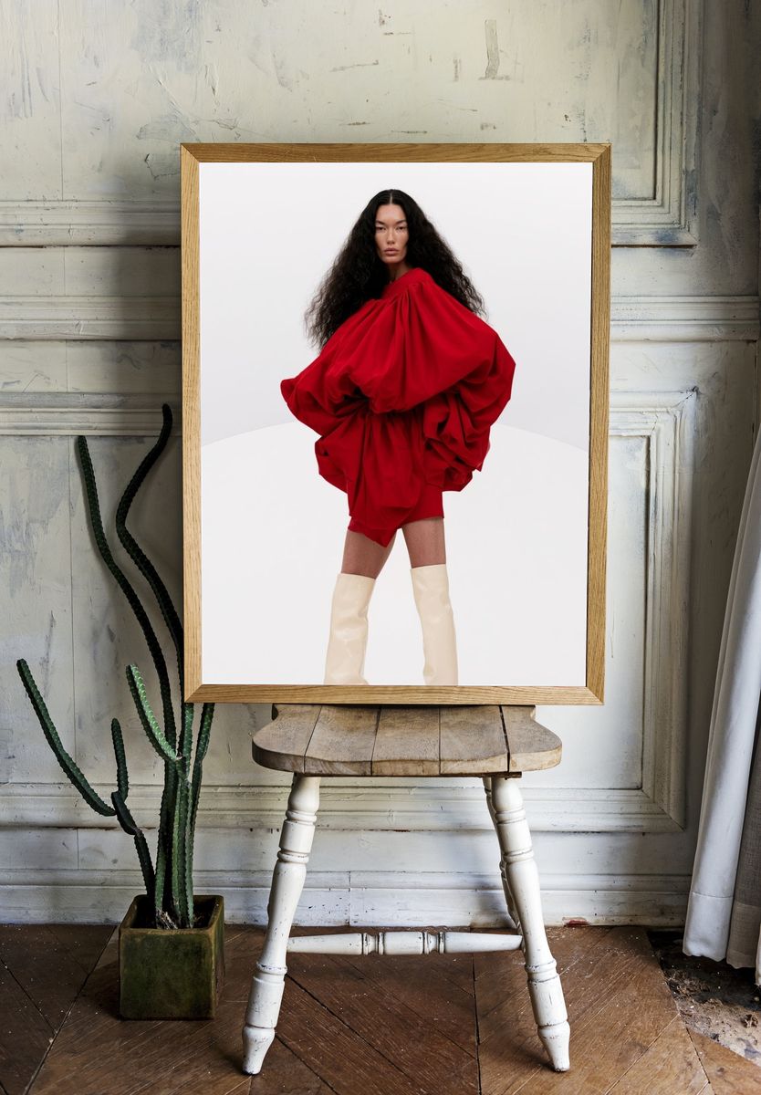 Red Fashion Editorial Poster. room preview