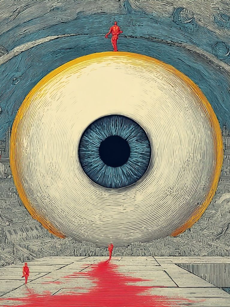 Surreal Eye Cityscape Poster. poster — fine-art art