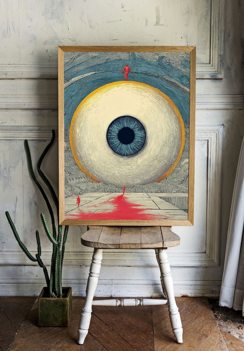 Surreal Eye Cityscape Poster. room preview