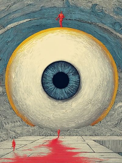 Surreal Eye Cityscape Poster.