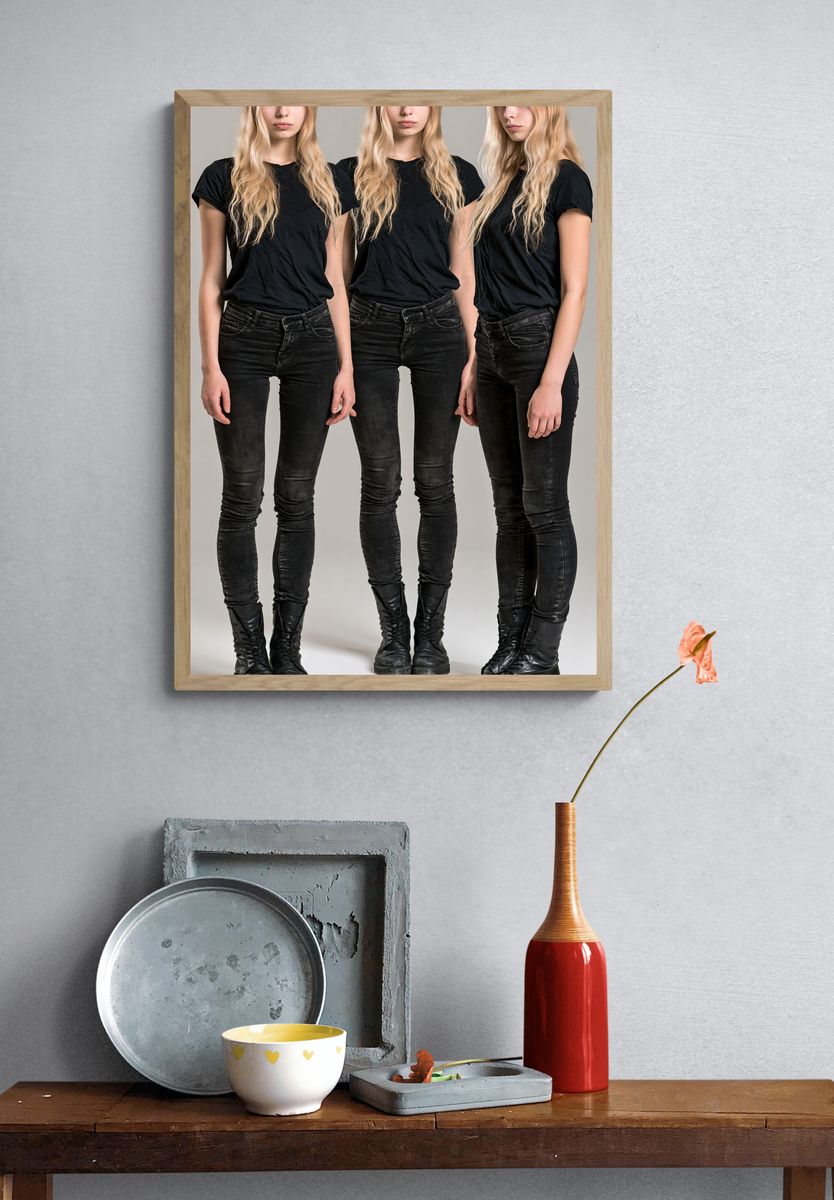 Fashion Model Trio Photography Poster. — room view 3