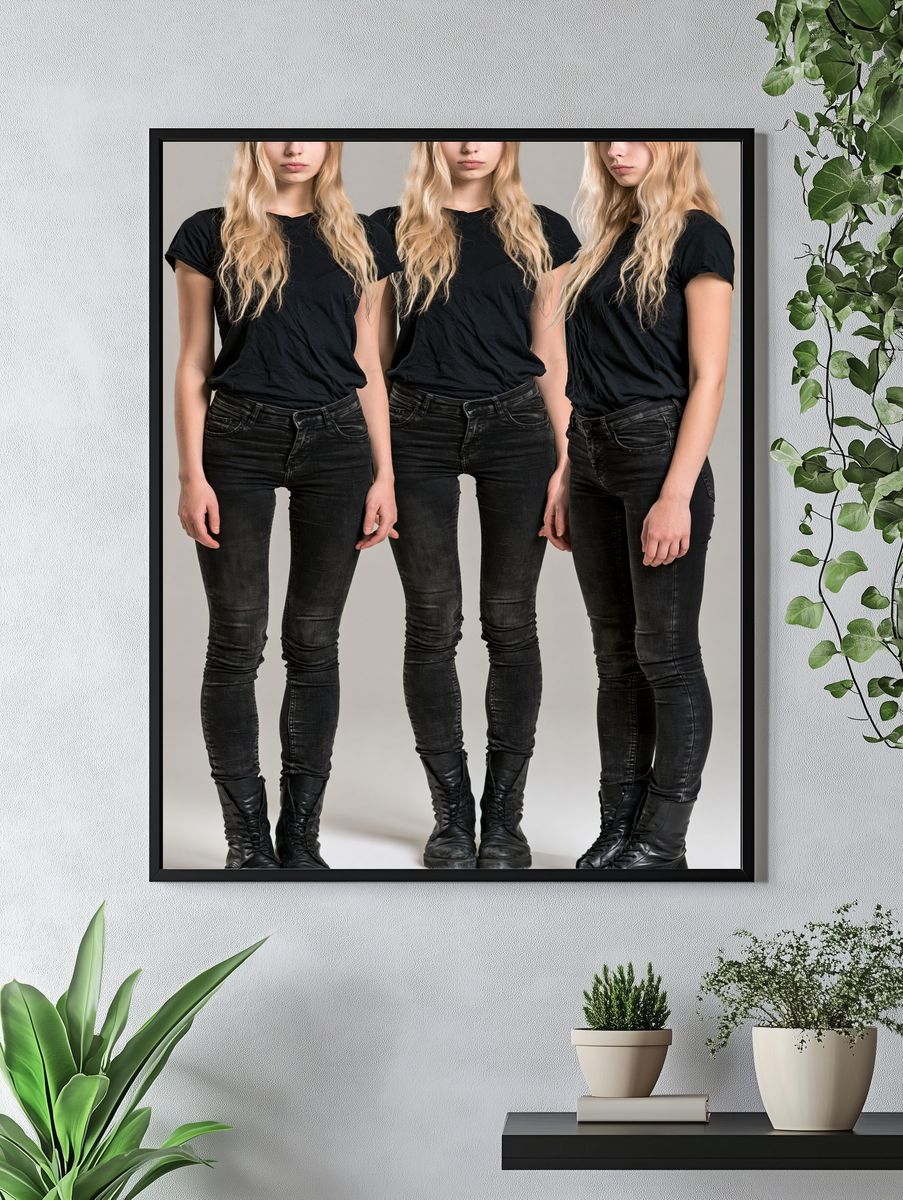 Fashion Model Trio Photography Poster. — room view 4