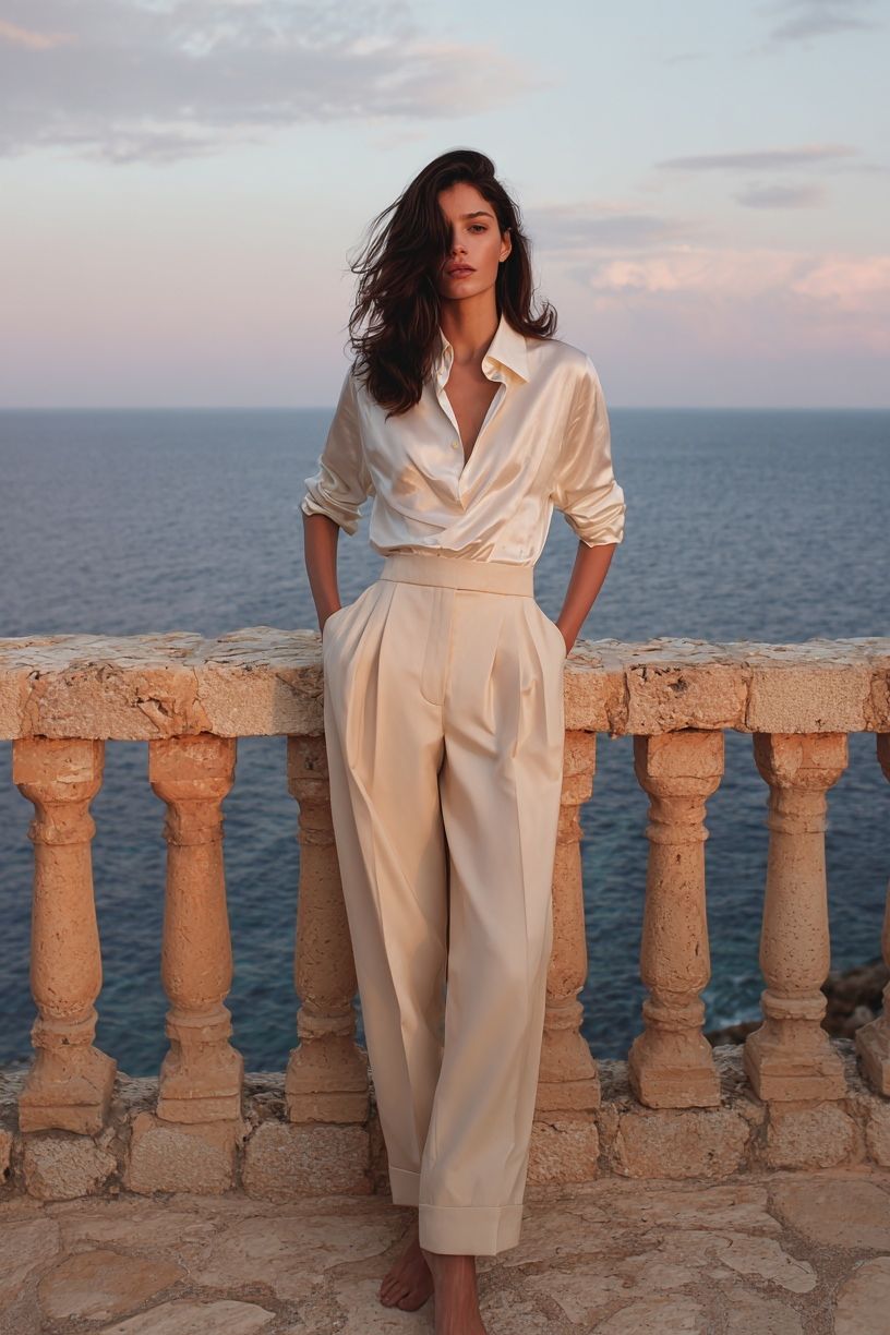 Seaside Fashion Portrait Poster. poster detail