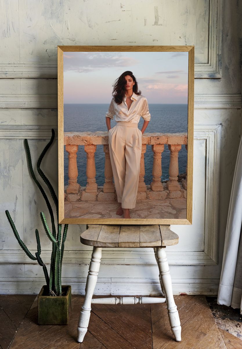 Seaside Fashion Portrait Poster. room preview