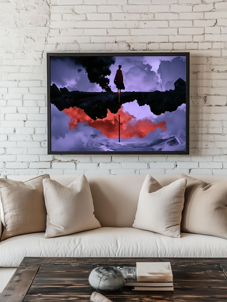 Mystic Figure Surrealism Poster. room preview