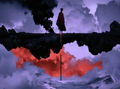 Mystic Figure Surrealism Poster.