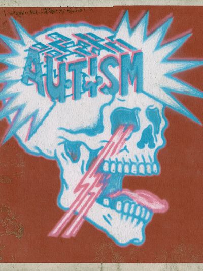 Autism Skull Graffiti Poster.