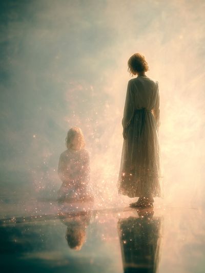 Dreamlike Figures Surrealism Print. poster