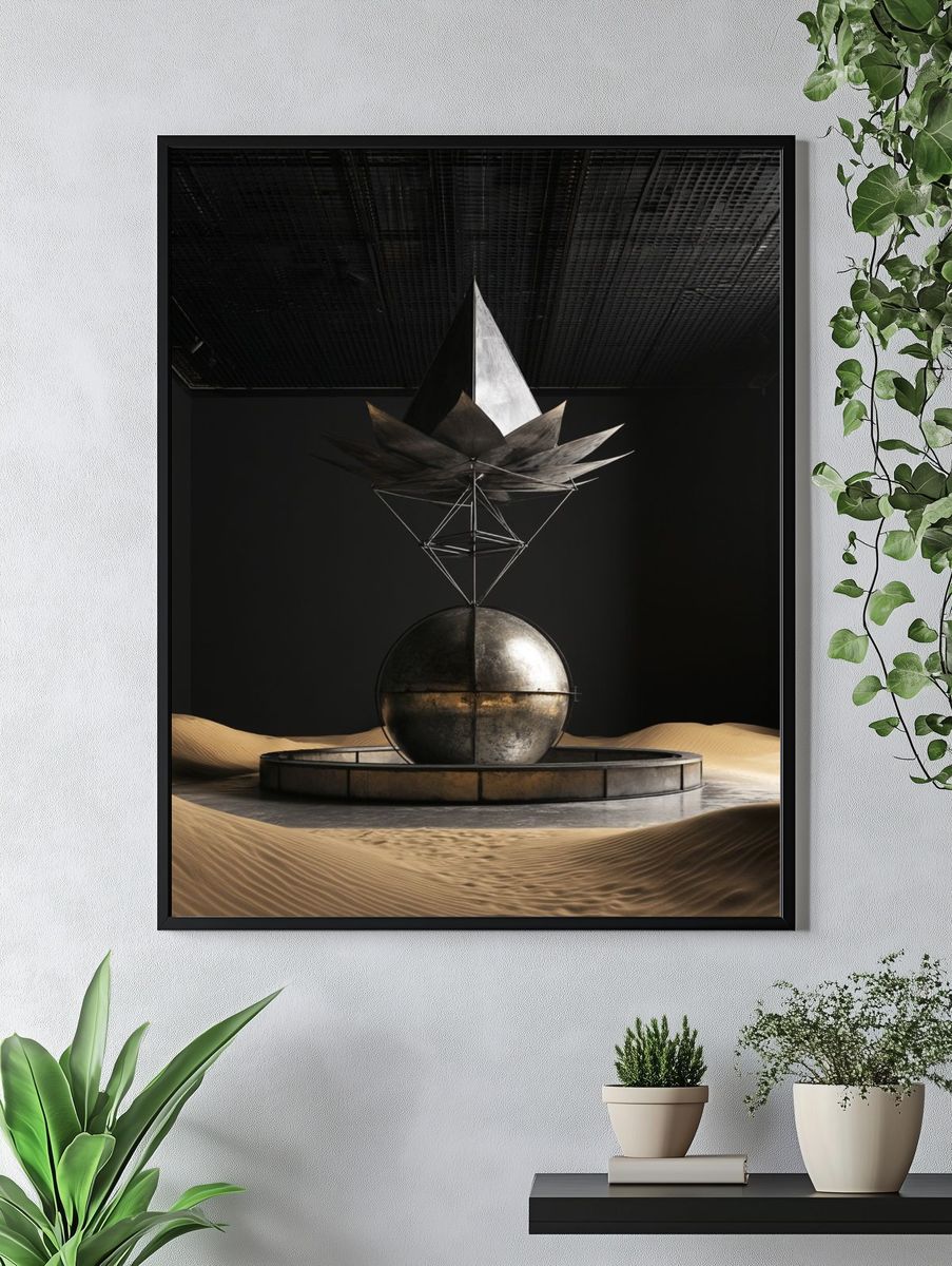 Surreal Desert Sculpture Print. — room view 4