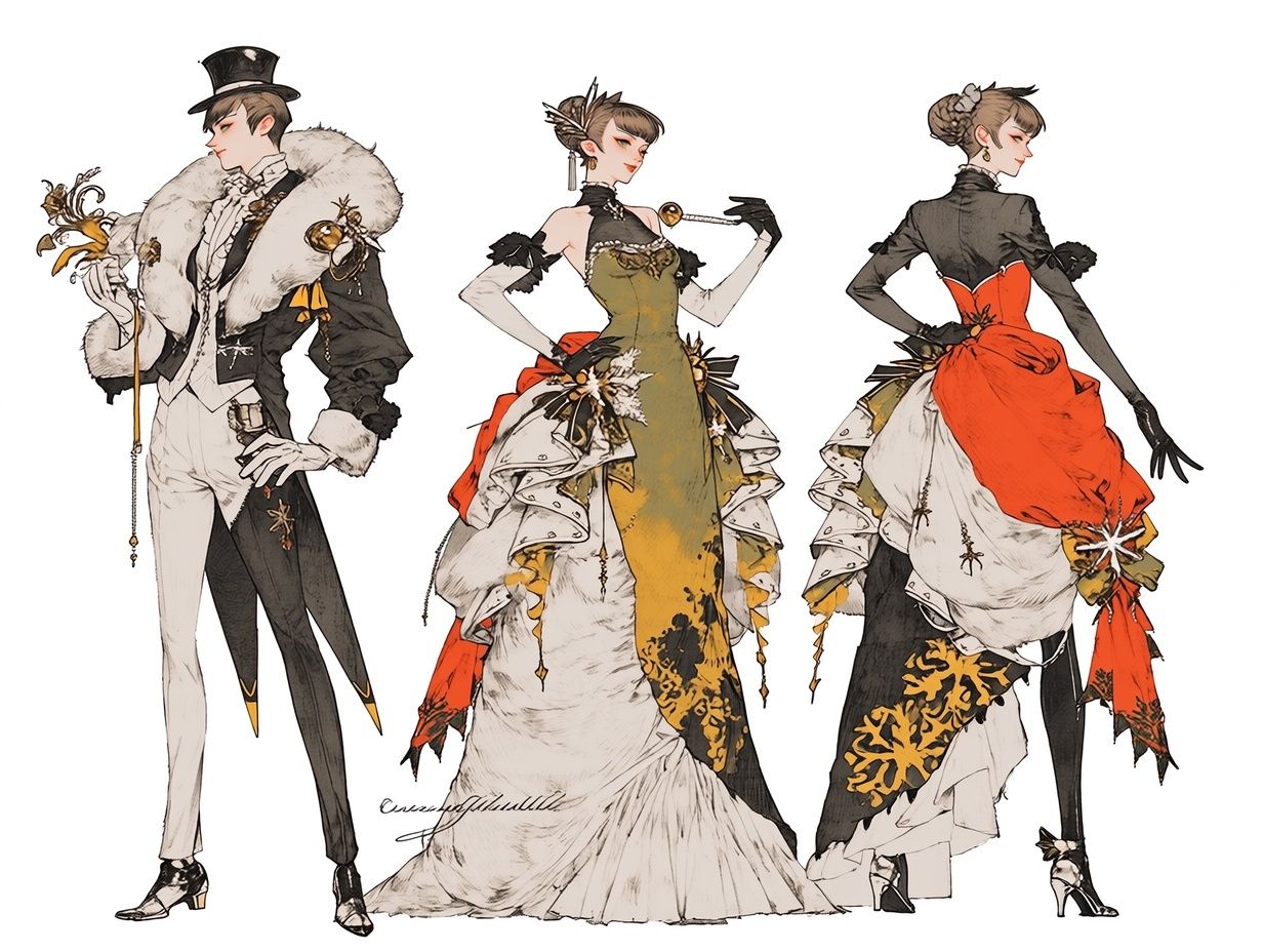 Avant-Garde Fashion Illustration Poster. poster — illustration art