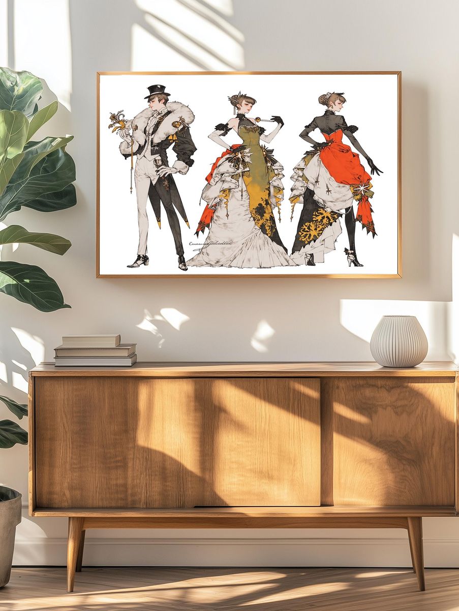 Avant-Garde Fashion Illustration Poster. — room view 3