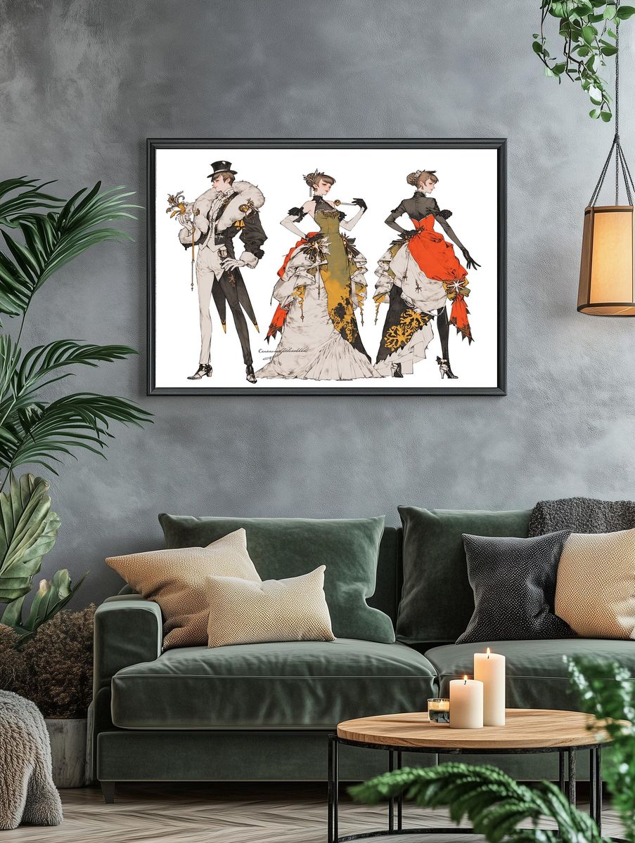 Avant-Garde Fashion Illustration Poster. — room view 4