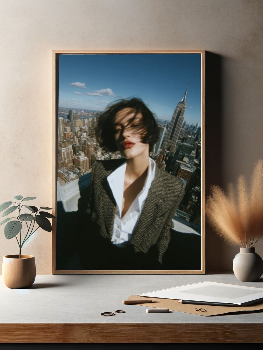 Cityscape Fashion Photography Poster. — room view 2