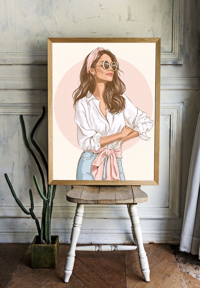 Fashion Woman Illustration Poster. room preview