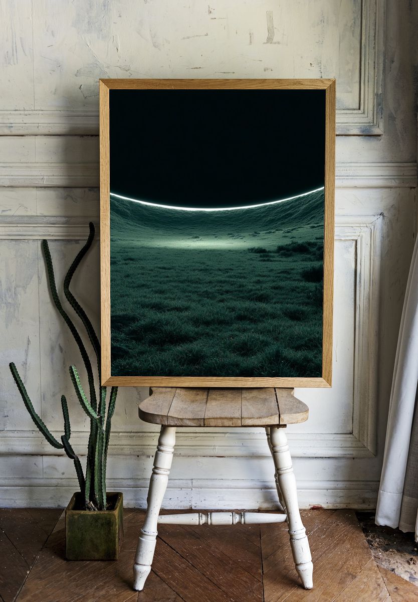 Eclipse Meadow — Surreal Print. room preview