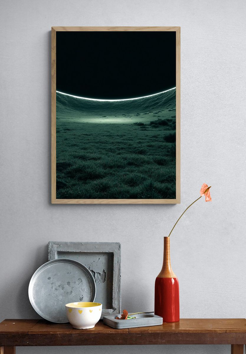 Eclipse Meadow — Surreal Print. — room view 3