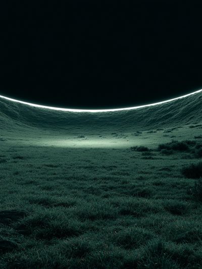 Eclipse Meadow — Surreal Print.