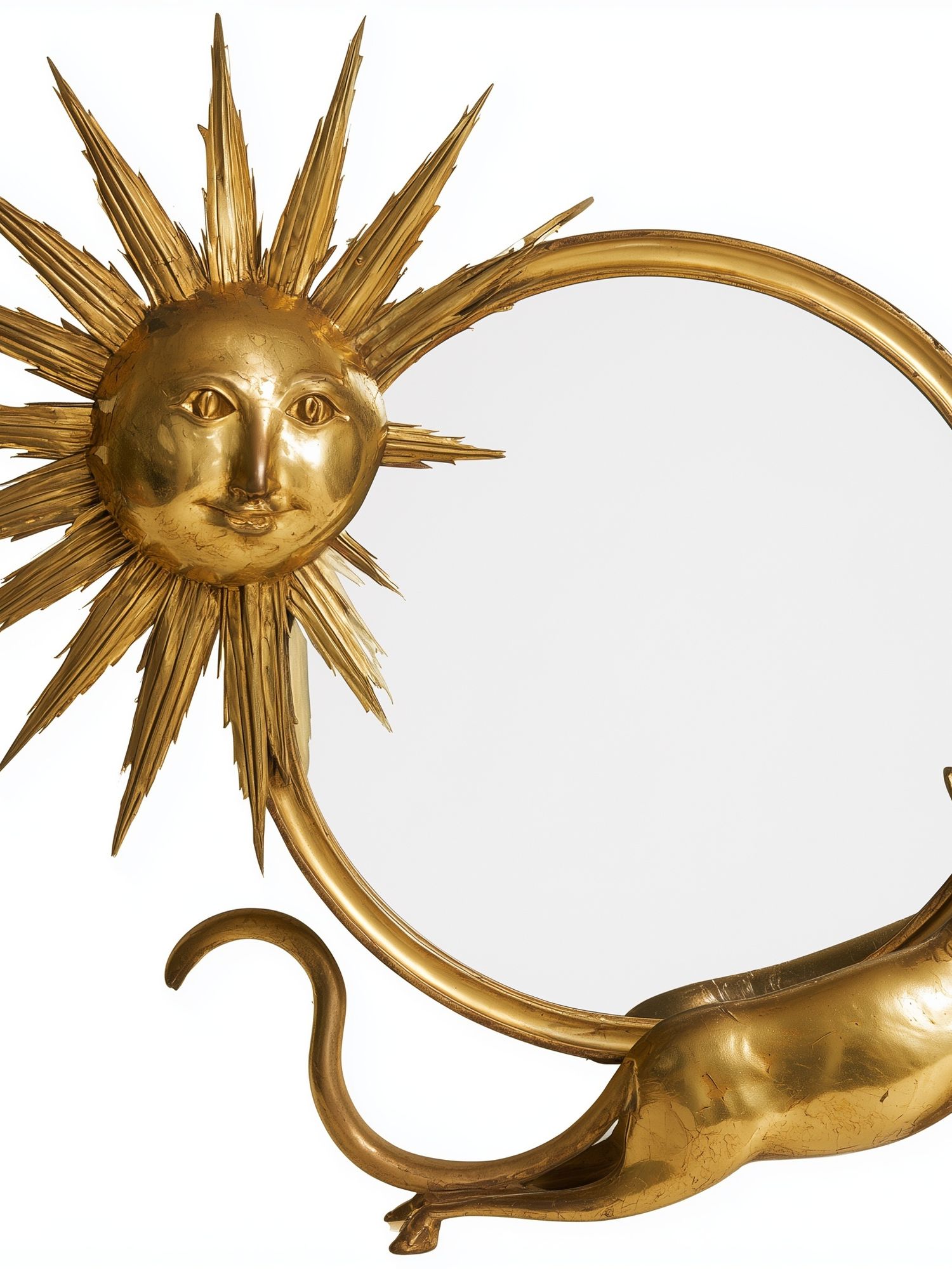 Golden Sun and Cat Surreal Print. poster detail