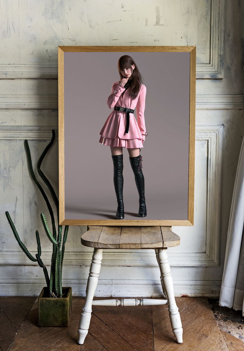 Pink Fashion Portrait Poster. room preview