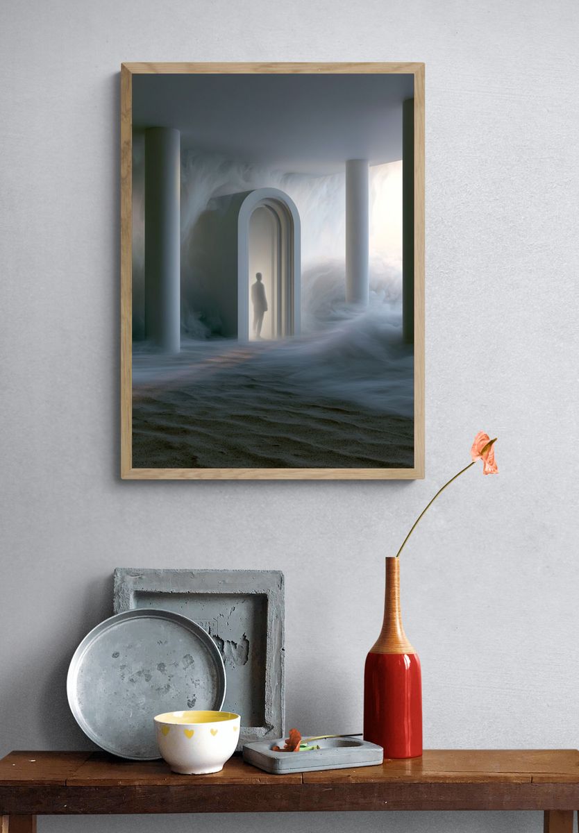 Dreamlike Archway Surrealism Print. — room view 3